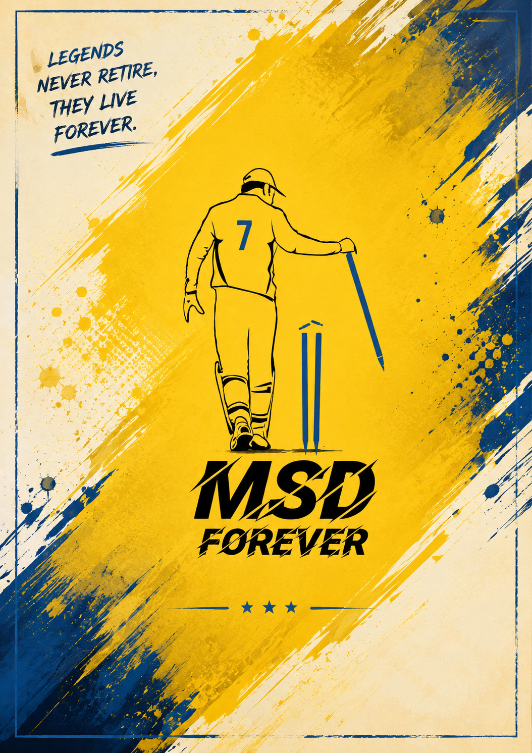 Dhoni Poster a4 size